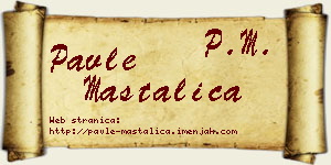 Pavle Mastalica vizit kartica